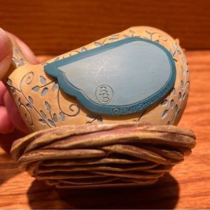 Blue & Yellow Bird Love Votive Holder Pre-Owned